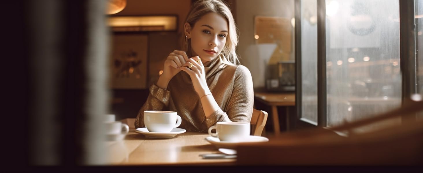 14k gold star statement rings for women