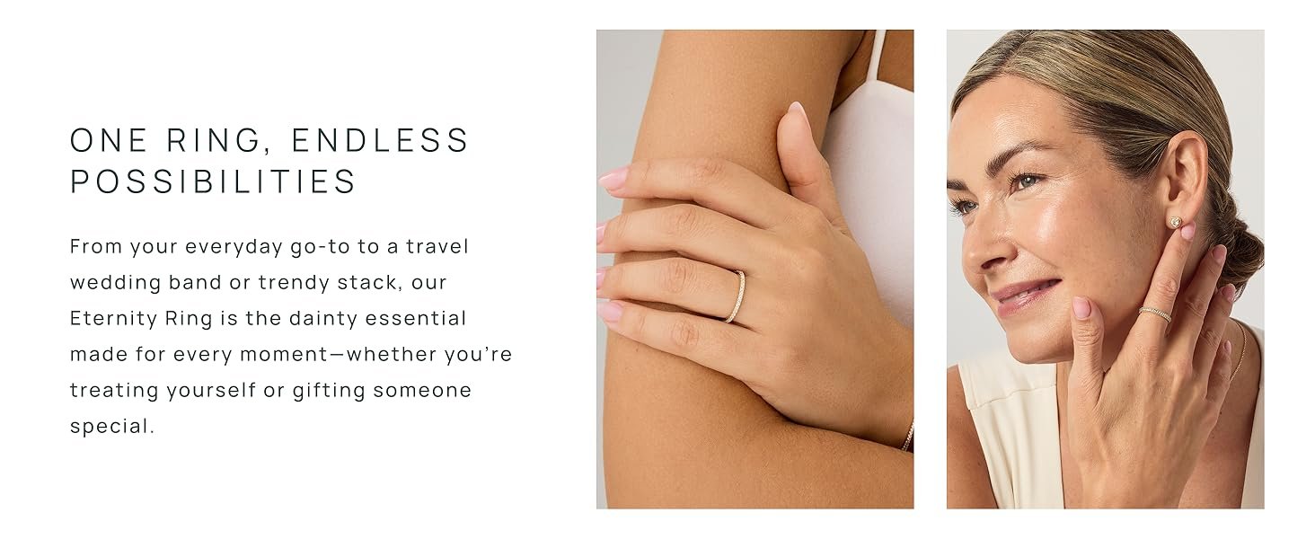 Gold jewelry gifts for women, anniversary rings