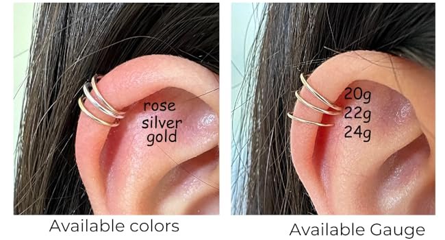 small gold hoop earrings, helix earrings, helix hoops, cartilage piercing jewelry, tragus earrings 