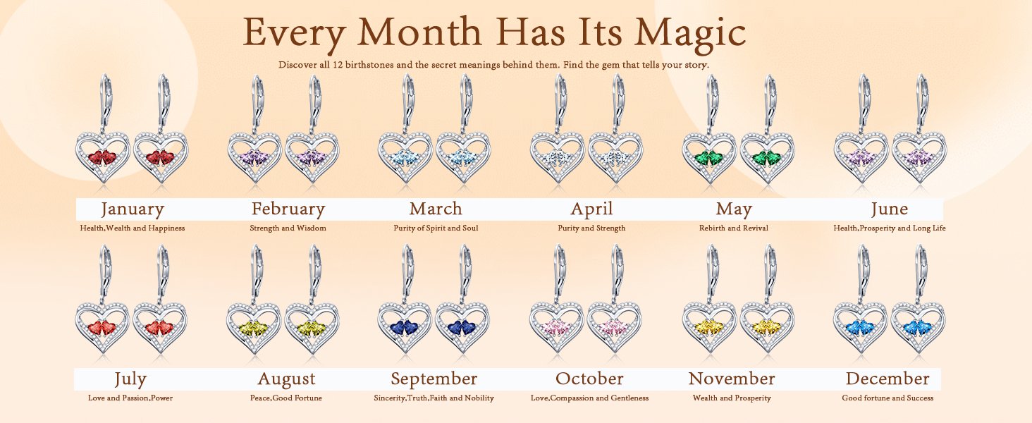 Birthstone Dangle Earrings