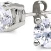 Certified Lab Grown Diamond Stud Earrings 1/2 to 3 cttw (F-G Color, VS2-SI1 Clarity) 14kt Yellow or White Gold