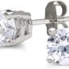 Certified Lab Grown Diamond Stud Earrings 1/2 to 3 cttw (F-G Color, VS2-SI1 Clarity) 14kt Yellow or White Gold