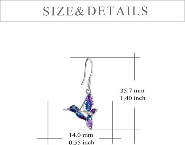 Hummingbird Earrings Bird Dangle 925 Sterling Silver Jewelry Gifts for Women
