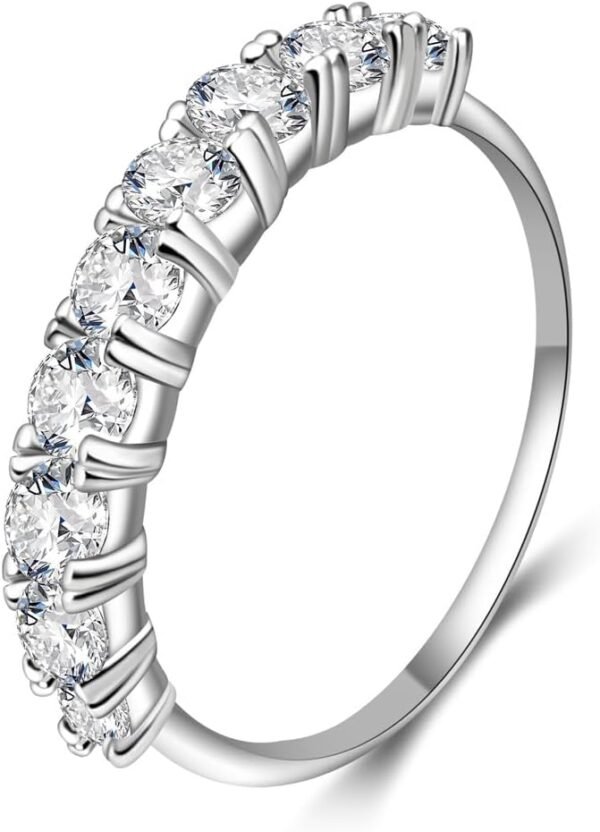 S925 Sterling Silver Birthstone Stackable Rings for Women Mother with Cubic zirconium Mom Ring Mother's Day Jewelry Gifts for Wife