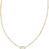 14k Gold-Plated Satellite Short Pendant Necklace, Fashion Jewelry for Women