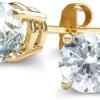 Certified Lab Grown Diamond Stud Earrings 1/2 to 3 cttw (F-G Color, VS2-SI1 Clarity) 14kt Yellow or White Gold