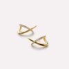 Gold Earrings for Women Trendy,14K Gold Stud Earrings Dainty Earrings Simple Minimalist Cubic Zirconia Diamond Gold Earrings Hypoallergenic Earring for Women Gifts