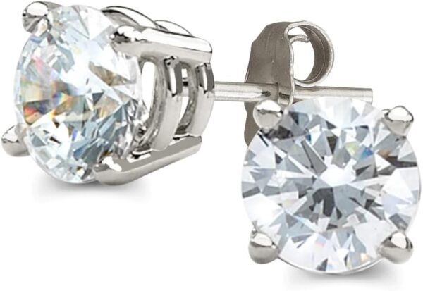 Certified Lab Grown Diamond Stud Earrings 1/2 to 3 cttw (F-G Color, VS2-SI1 Clarity) 14kt Yellow or White Gold