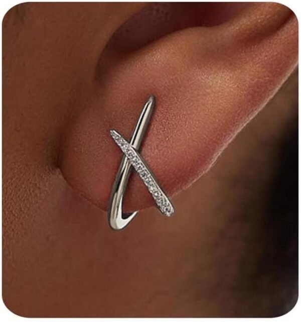 Gold Earrings for Women Trendy,14K Gold Stud Earrings Dainty Earrings Simple Minimalist Cubic Zirconia Diamond Gold Earrings Hypoallergenic Earring for Women Gifts