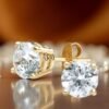 Certified Lab Grown Diamond Stud Earrings 1/2 to 3 cttw (F-G Color, VS2-SI1 Clarity) 14kt Yellow or White Gold