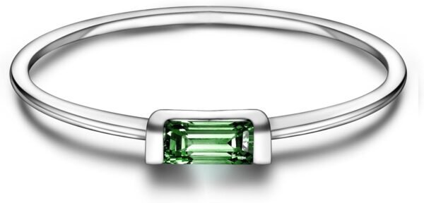 S925 Sterling Silver Birthstone Stackable Rings for Women Mother with Cubic zirconium Mom Ring Mother's Day Jewelry Gifts for Wife