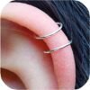 Small Gold or Sterling Silver Huggie Hoop Earrings for Women Cartilage Nose Helix Tragus