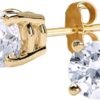 Certified Lab Grown Diamond Stud Earrings 1/2 to 3 cttw (F-G Color, VS2-SI1 Clarity) 14kt Yellow or White Gold