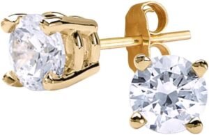 Certified Lab Grown Diamond Stud Earrings 1/2 to 3 cttw (F-G Color, VS2-SI1 Clarity) 14kt Yellow or White Gold
