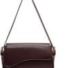 Shoulder Bag for Women Y2K Trendy Purse Vegan Leather Hobo Handbags Clutch Saddle Bag with 2 Removable Strap
