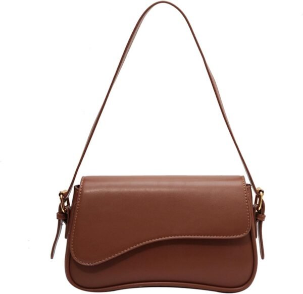 Shoulder Bag for Women Y2K Trendy Purse Vegan Leather Hobo Handbags Clutch Saddle Bag with 2 Removable Strap