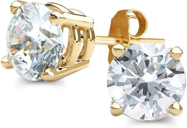 Certified Lab Grown Diamond Stud Earrings 1/2 to 3 cttw (F-G Color, VS2-SI1 Clarity) 14kt Yellow or White Gold