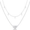 14K Gold Plated Layering Necklaces | Stylish Minimalist Design Pendant Necklaces | Bar, Circle, Lotus, Disc, Dog Tag, Horizontal Bar Pendants for Women