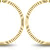 Small Gold or Sterling Silver Huggie Hoop Earrings for Women Cartilage Nose Helix Tragus