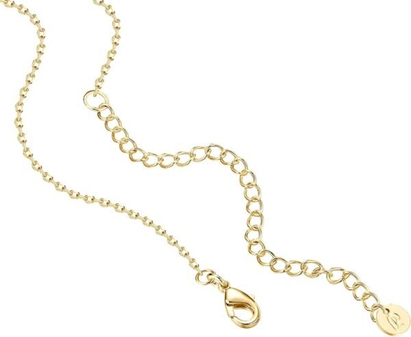 14K Gold Plated Station Necklace - Simulated Diamond Layering Necklaces - Womens CZ Chain