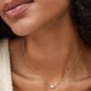 14k Gold-Plated Satellite Short Pendant Necklace, Fashion Jewelry for Women