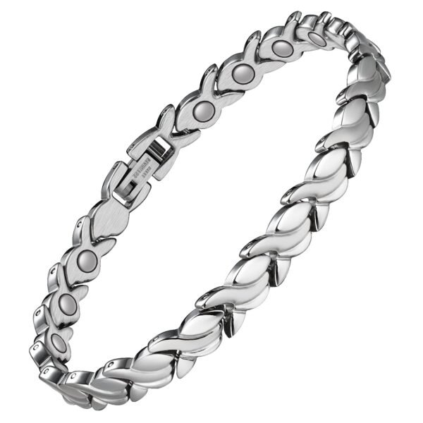 Ultra Strength Magnetic Bracelet for Women, Women's Effective Titanium Steel Magnetic Bracelet with 3500 Gauss Magnets, Jewelry Gift with Sizing Tool