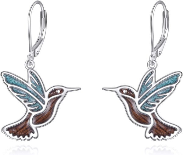 Hummingbird Earrings Bird Dangle 925 Sterling Silver Jewelry Gifts for Women