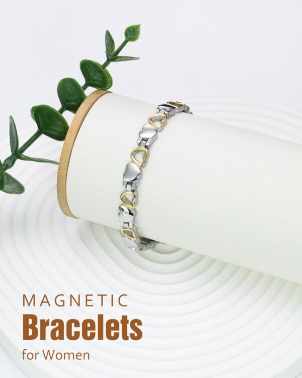 Ultra Strength Magnetic Bracelet for Women, Women's Effective Titanium Steel Magnetic Bracelet with 3500 Gauss Magnets, Jewelry Gift with Sizing Tool