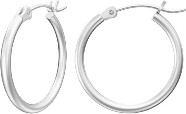 Gold Hoop Earrings for Women 14K Real Gold Plated Hoops with 925 Sterling Silver Post