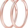 61gJjbHViTL._AC_SL1500 4mm Thick Gold Chunky Earrings Steling Silver Post Hoops Earrings For Women Hollow Tube Hoops Earrings Thick Gold Hoop Earrings Hypoallergenic Lightweight Gold Hoop Large Earrings 20/30/40/50/60MM