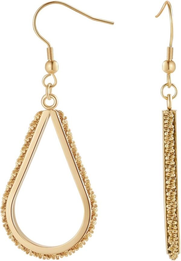 Gold Plated Earrings for Women Hypoallergenic Gold Earrings Statement Earrings for Girl Trendy Fashion Gold Jewelry Gifts Above 12 Years Old