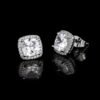 Cubic Zirconia Earrings Studs, Halo CZ Birthstone Simulated Diamond Stud Earrings for Women