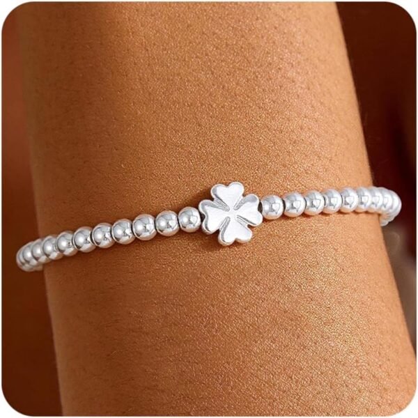 Gold Bracelets for Women 14K Gold Beaded Bracelets Stackable Bracelets for Women Gold Charm Bracelet Non Tarnish Gold Jewelry for Women Trendy