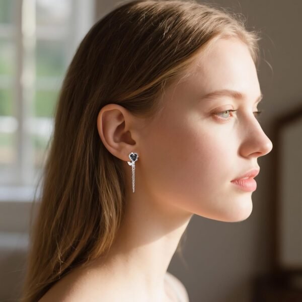 Witches Heart Earrings For Women 925 Sterling Silver Gothic Jewelry Witches Heart Hoop Earrings Goth Earrings Halloween Gifts for Women