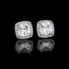 Cubic Zirconia Earrings Studs, Halo CZ Birthstone Simulated Diamond Stud Earrings for Women