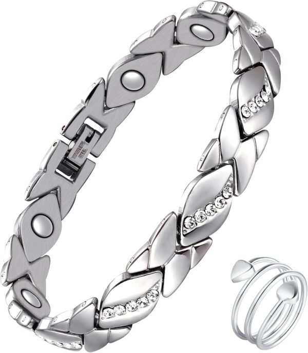 Copper Bracelets for Women, 99.99% Pure Copper Magnetic Bracelets with Effective Neodymium Magnets, Adjustable Jewelry Gift with Sizing Tool