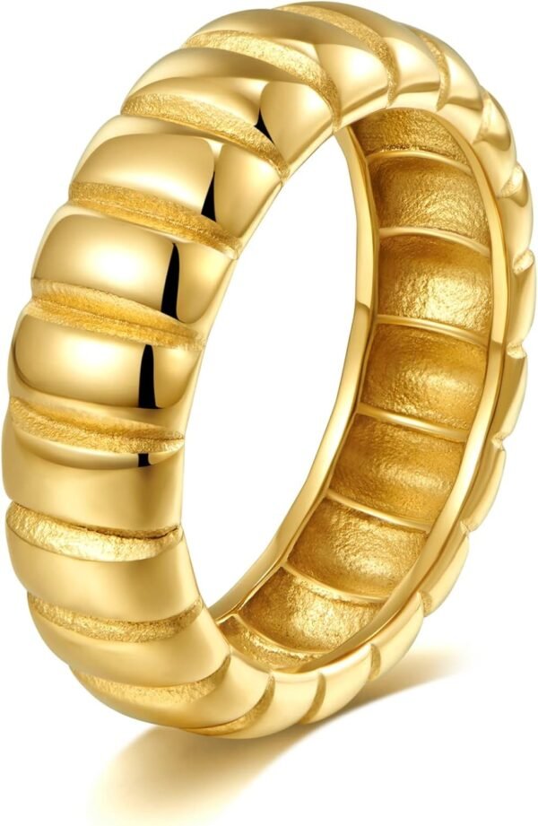 Gold Plated Rings for Women - Trendy Cubic Zirconia 14k Gold Filled Stackable Rings
