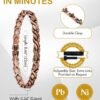 Copper Bracelets for Women, 99.99% Pure Copper Magnetic Bracelets with Effective Neodymium Magnets, Adjustable Jewelry Gift with Sizing Tool