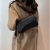 Shoulder Bag for Women Y2K Trendy Purse Vegan Leather Hobo Handbags Clutch Saddle Bag with 2 Removable Strap