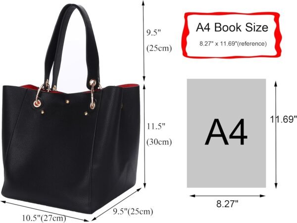 8117CMMq11L._AC_SL1500 Large Work Tote Bag for Women Designer Purses and Handbags Big Bucket bags Ladies Travel Crossbody Purse
