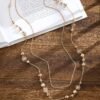 81dwrkRYBfL._AC_SL1500 Boho Gold Long Necklaces for Women Natural Stone Beaded Layered Long Necklace Mothers Day Gifts Dainty Flower Costume Jewelry for Women