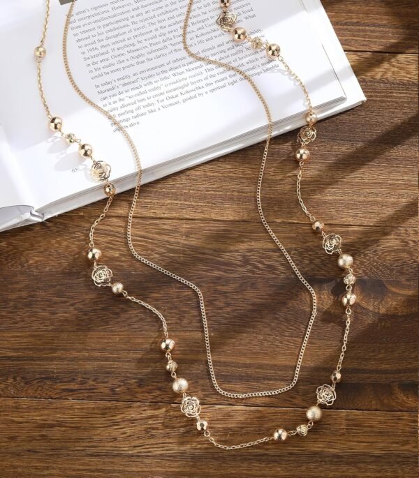 81dwrkRYBfL._AC_SL1500 Boho Gold Long Necklaces for Women Natural Stone Beaded Layered Long Necklace Mothers Day Gifts Dainty Flower Costume Jewelry for Women
