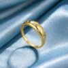 Gold Plated Rings for Women - Trendy Cubic Zirconia 14k Gold Filled Stackable Rings